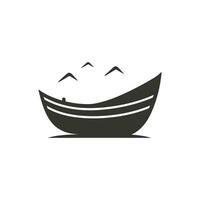 pequeño barco icono en blanco antecedentes - sencillo vector ilustración