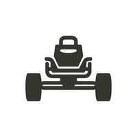Go-Kart Icon on White Background - Simple Vector Illustration