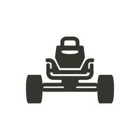 go-kart icono en blanco antecedentes - sencillo vector ilustración