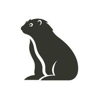 marmota icono en blanco antecedentes - sencillo vector ilustración