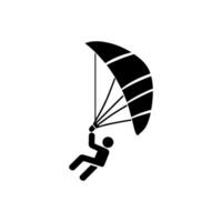 Kite Surfing Icon on White Background - Simple Vector Illustration