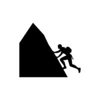 Climbing Icon on White Background - Simple Vector Illustration