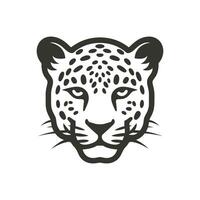 leopardo icono en blanco antecedentes - sencillo vector ilustración