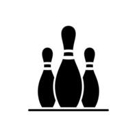 Bowling pins Icon on White Background - Simple Vector Illustration