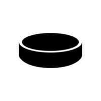 Hockey Puck Icon on White Background - Simple Vector Illustration