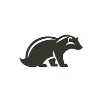 Honey badger Icon on White Background - Simple Vector Illustration