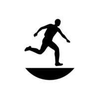 Triple Jump Icon on White Background - Simple Vector Illustration