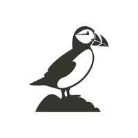 frailecillo pájaro icono en blanco antecedentes - sencillo vector ilustración