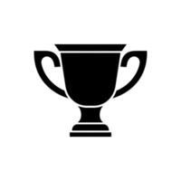 Trophy Cup Icon on White Background - Simple Vector Illustration