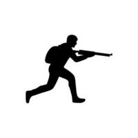 Biathlon Icon on White Background - Simple Vector Illustration