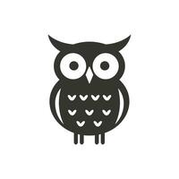 Owl Icon on White Background - Simple Vector Illustration