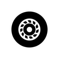 Skateboard Wheel Icon on White Background - Simple Vector Illustration