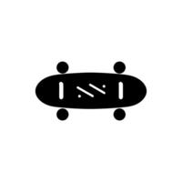 Skateboard Icon on White Background - Simple Vector Illustration