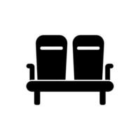 Front Row Seats Icon on White Background - Simple Vector Illustration