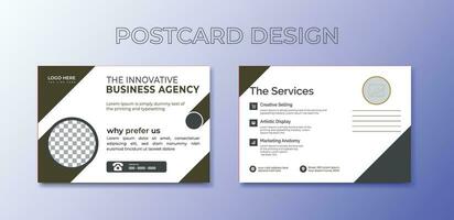 Creative And Professional Free Postcard Design Template, Corporate Postcard Vector. vector