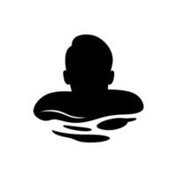 nadando icono en blanco antecedentes - sencillo vector ilustración