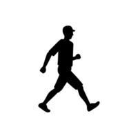 Racewalking Icon on White Background - Simple Vector Illustration