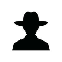 Forest Ranger Icon on White Background - Simple Vector Illustration