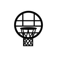 Basketball Hoop Icon on White Background - Simple Vector Illustration