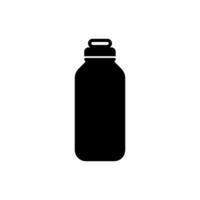 Deportes agua botella icono en blanco antecedentes - sencillo vector ilustración