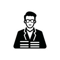 Librarian Icon on White Background - Simple Vector Illustration