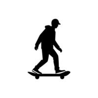 patineta icono en blanco antecedentes - sencillo vector ilustración