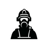 Firefighter Icon on White Background - Simple Vector Illustration