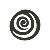 Chocolate Swirl Icon on White Background - Simple Vector Illustration