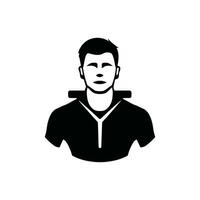 atlético entrenador icono en blanco antecedentes - sencillo vector ilustración