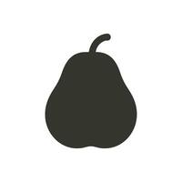 Pear Icon on White Background - Simple Vector Illustration