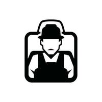 Heavy Equipment Operator Icon on White Background - Simple Vector Illustration