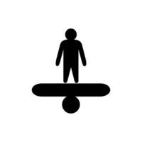 Balance Board Icon on White Background - Simple Vector Illustration