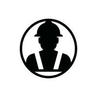 General Contractor Icon on White Background - Simple Vector Illustration