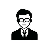 Accountant Icon on White Background - Simple Vector Illustration