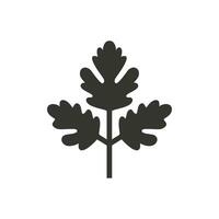 Cilantro Leaf Icon on White Background - Simple Vector Illustration