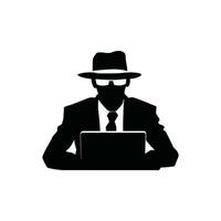 Investigative Reporter Icon on White Background - Simple Vector Illustration