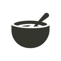 Cup of Soup Icon on White Background - Simple Vector Illustration