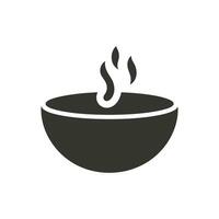 Soup Icon on White Background - Simple Vector Illustration