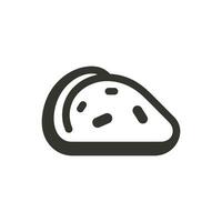 Avocado Toast Icon on White Background - Simple Vector Illustration