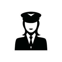 Flight Attendant Icon on White Background - Simple Vector Illustration