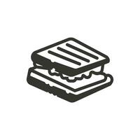 Club Sandwich Icon on White Background - Simple Vector Illustration