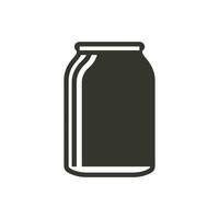 soda lata icono en blanco antecedentes - sencillo vector ilustración