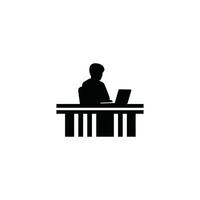 Statistician Icon on White Background - Simple Vector Illustration