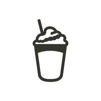 Milkshakes Icon on White Background - Simple Vector Illustration