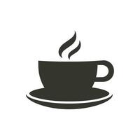Cup of Cappuccino Icon on White Background - Simple Vector Illustration