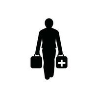 Paramedic Icon on White Background - Simple Vector Illustration