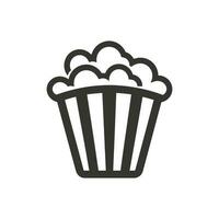 Popcorn Icon on White Background - Simple Vector Illustration