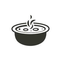 tomate sopa icono en blanco antecedentes - sencillo vector ilustración