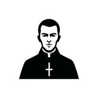 Priest Icon on White Background - Simple Vector Illustration