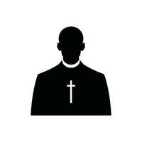 sacerdote icono en blanco antecedentes - sencillo vector ilustración